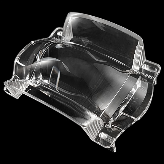 Curved optical lens